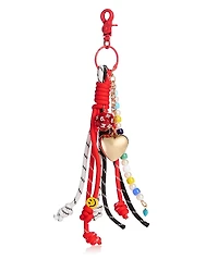 Aqua Heart Beaded Bag Charm - Exclusive