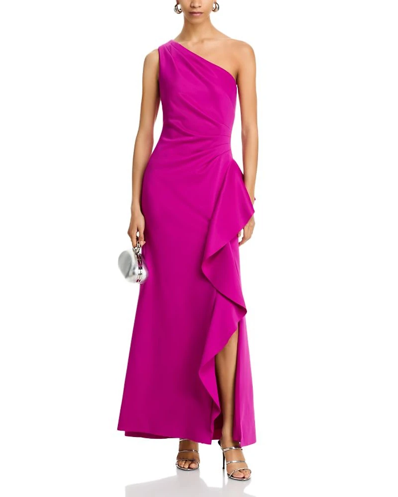 One Shoulder Ruffled Dress