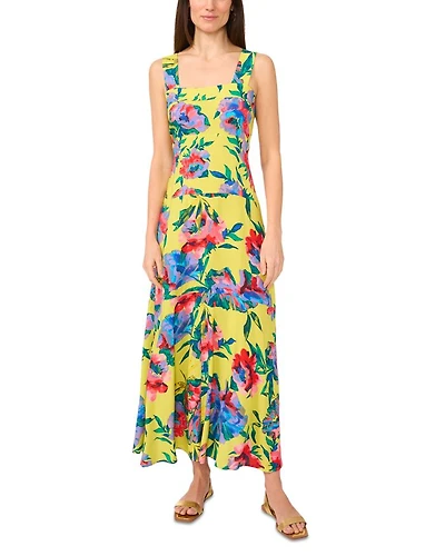 Square Neck Tiered Maxi Dress