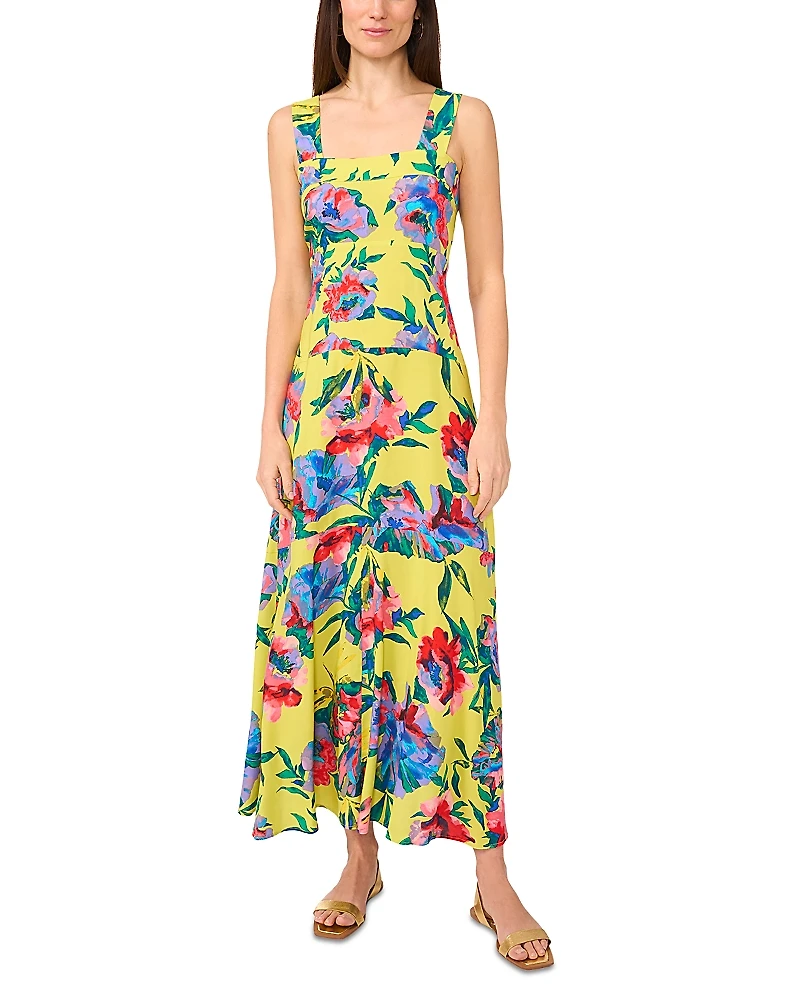 Vince Camuto Square Neck Tiered Maxi Dress