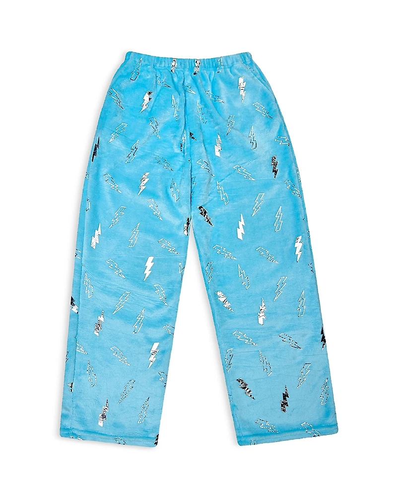 Iscream Girls' Foil Lightning Plush Pants - Little Kid