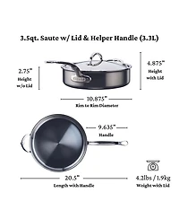 NanoBond® Molecular Titanium 3.5-Quart Sauté Pan with Lid