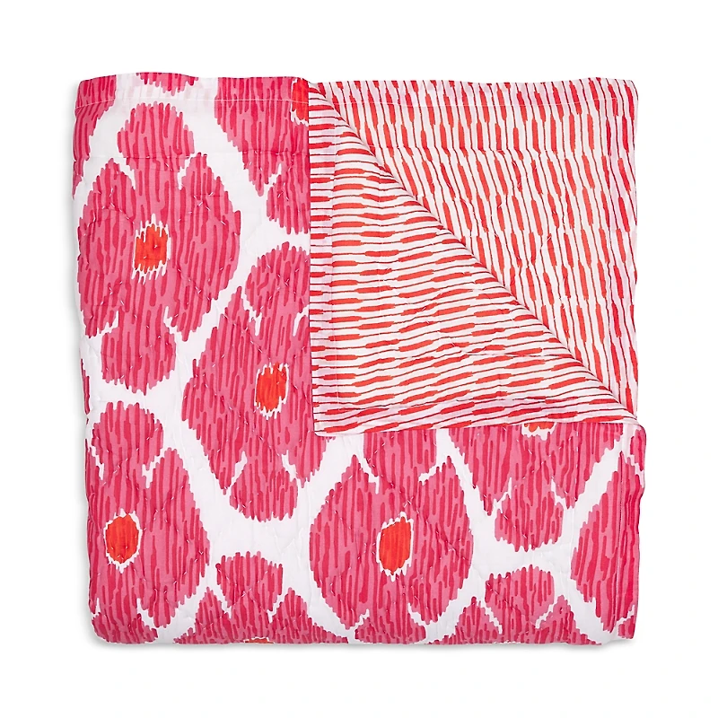 John Robshaw Poppy Azalea Ikat Quilt, King/California King