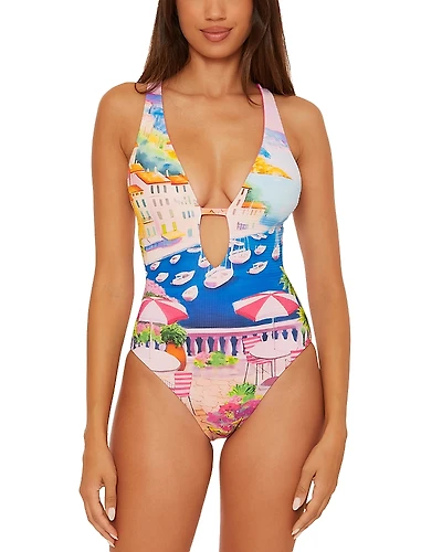 Becca by Rebecca Virtue Positano Reversible One Piece Swimsuit