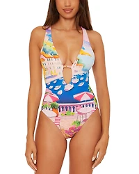 Becca by Rebecca Virtue Positano Reversible One Piece Swimsuit
