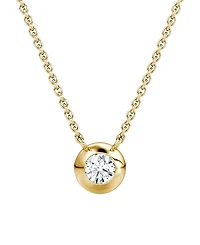 Vrai Petite Dome Solitaire Necklace