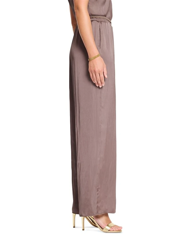 Glossy Sheen Pull On Pants