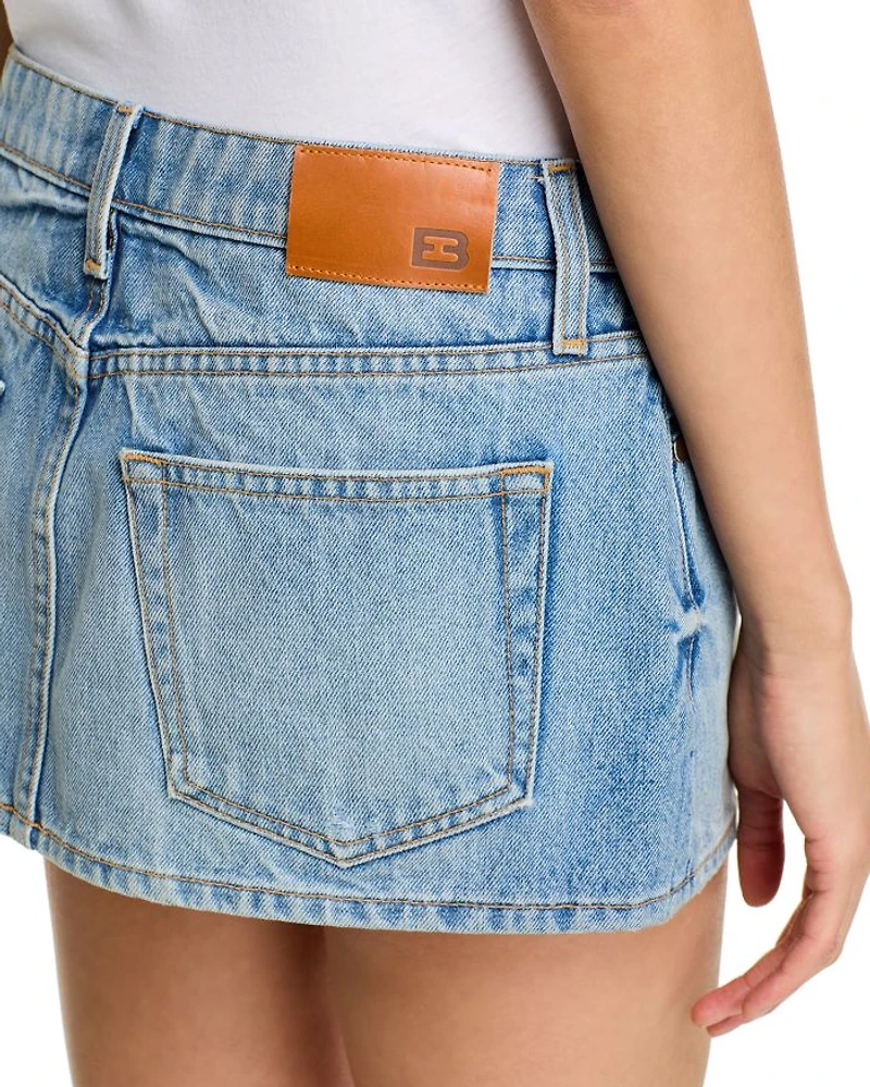 Cherry Denim Mini Skirt