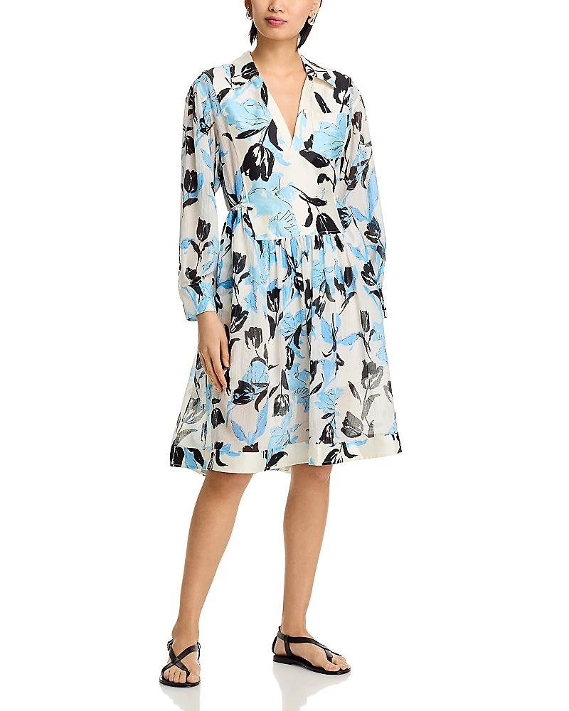 3.1 Phillip Lim Joyful Tulip Long Sleeve Shirt Dress