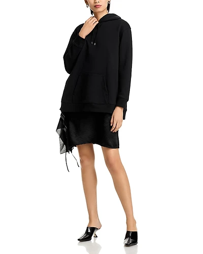 3.1 Phillip Lim Hoodie Combo Dress with Mini Slip Skirt