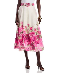 Floral Button Down Skirt