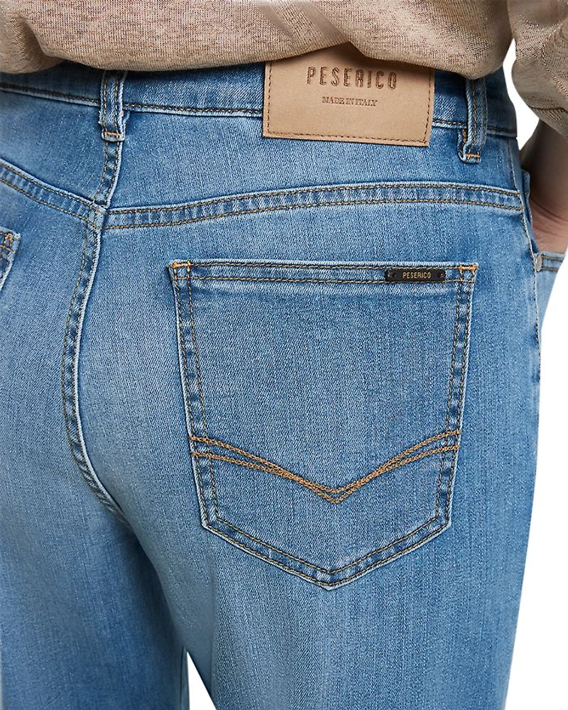 Mid Rise Denim Trousers Space Blue