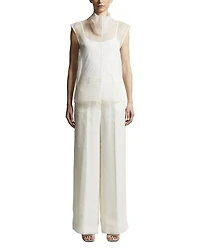 Silk-Blend Pants