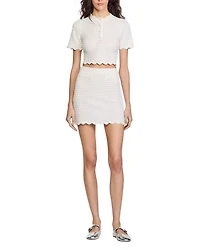 Pearl Bead Mini Skirt