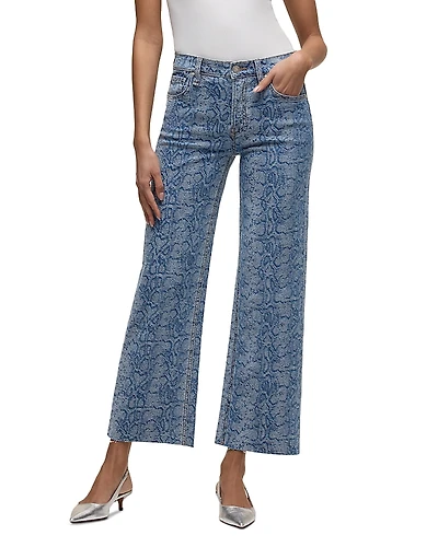 Hudson Rosie High Rise Ankle Wide Leg Jeans
