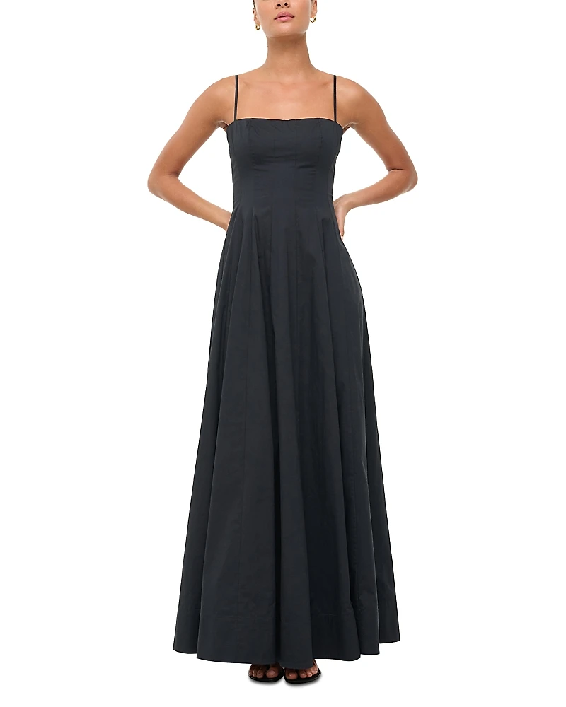 Staud Wylie Poplin Maxi Dress