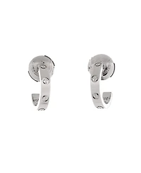 Small Love Hoop Earrings 18K White Gold
