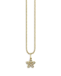 Sydney Evan 14K Yellow Gold Diamond Flower Pendant Necklace, 18