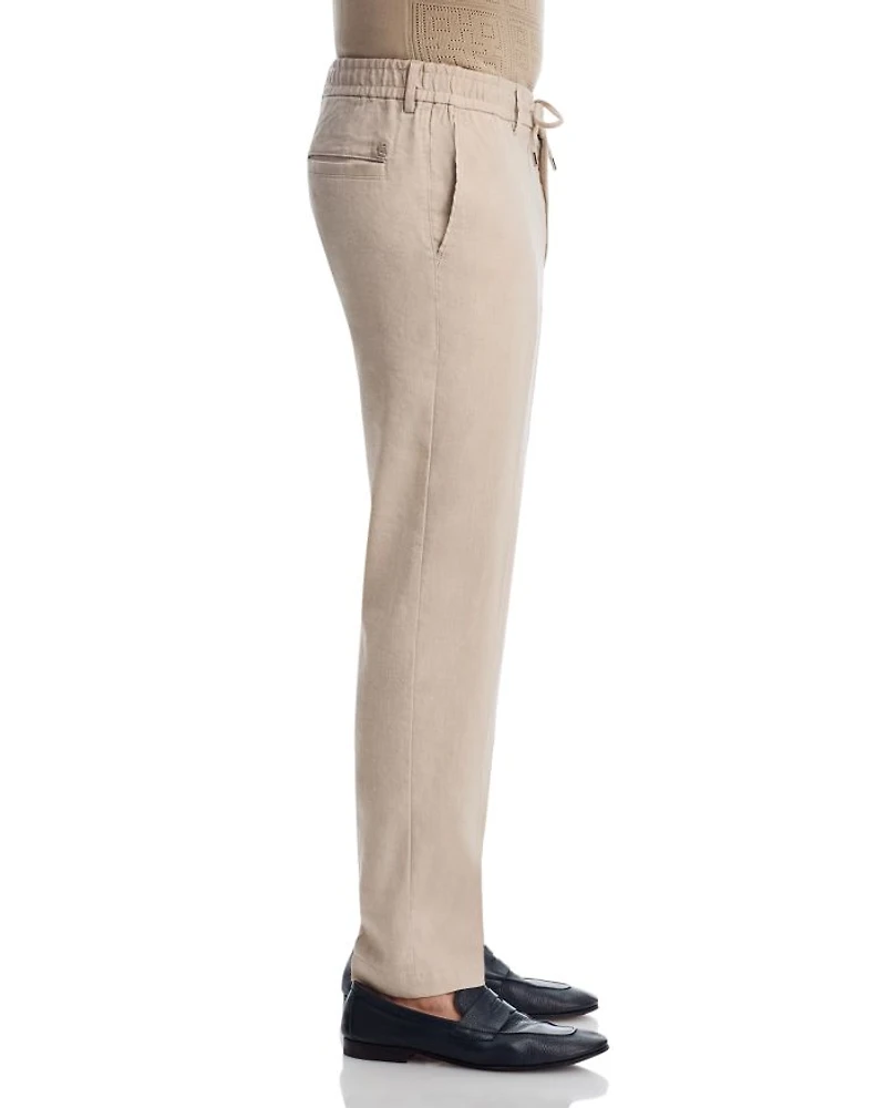 Kane Regular Tapered Fit Linen Trousers