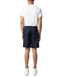 Regular Fit Pull On Linen Shorts
