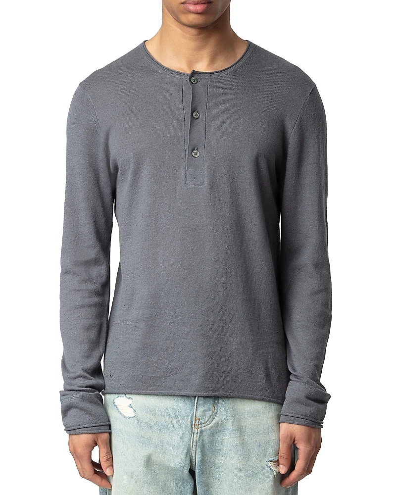 Zadig & Voltaire Signature Regular Fit Linen Henley