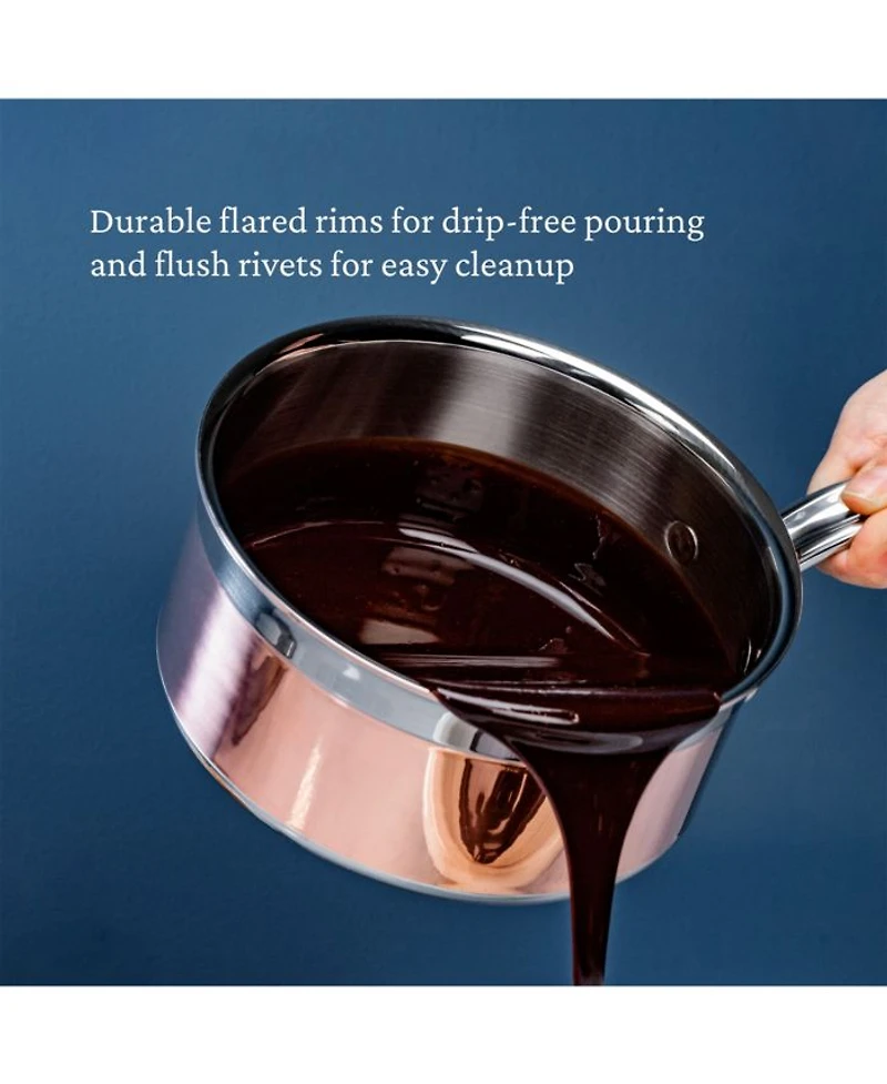CopperBond® -Quart Induction Copper Saucepan with Lid