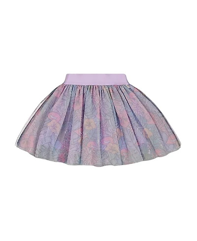 Deux par Deux Girls' Printed Mesh Skirt - Little Kid