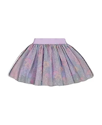 Deux par Deux Girls' Printed Mesh Skirt - Little Kid