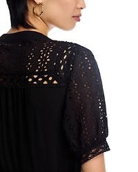 Eyelet Midi Dress
