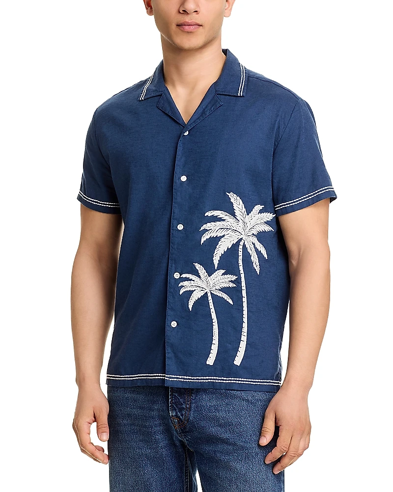 Rails Gibson Embroidered Palm Short Sleeve Shirt