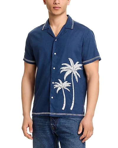 Rails Gibson Embroidered Palm Short Sleeve Shirt