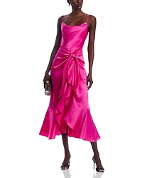 Vivienda Silk Ruffled Dress