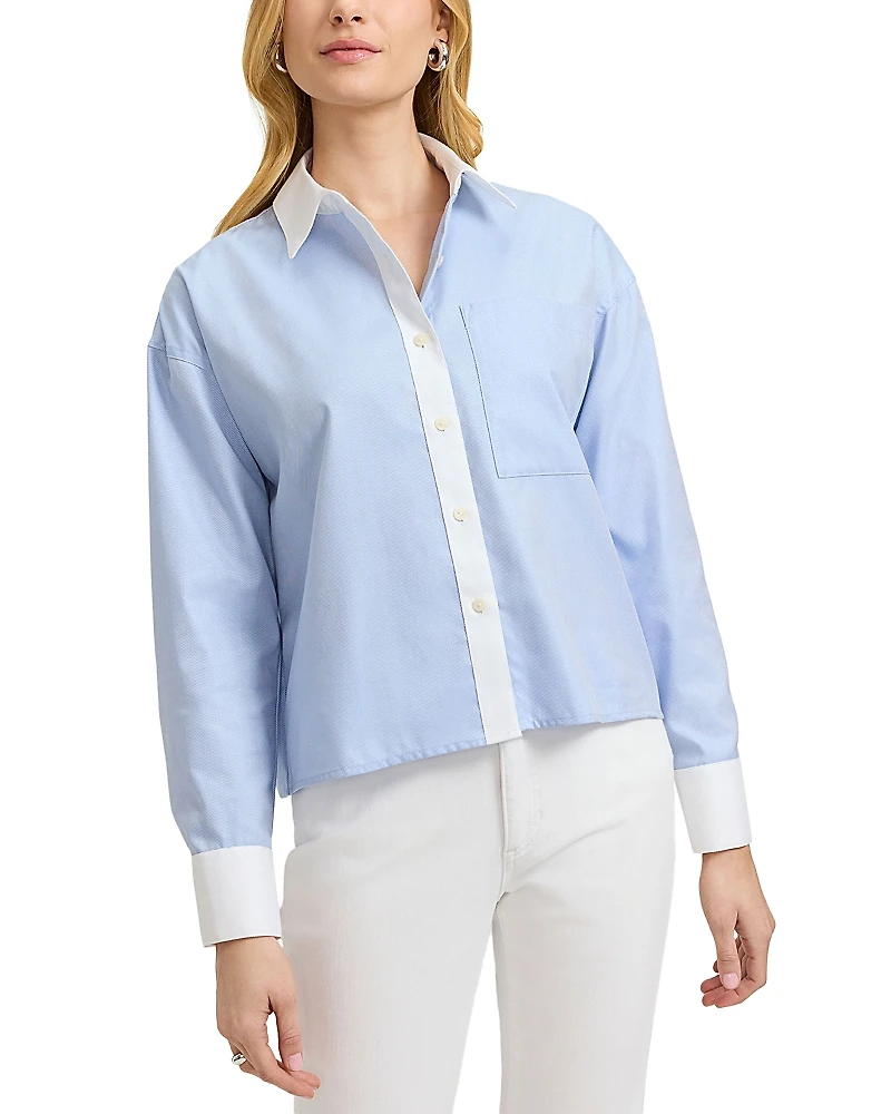 Foxcroft Marina Long Sleeve Cavalry Cotton Shirt