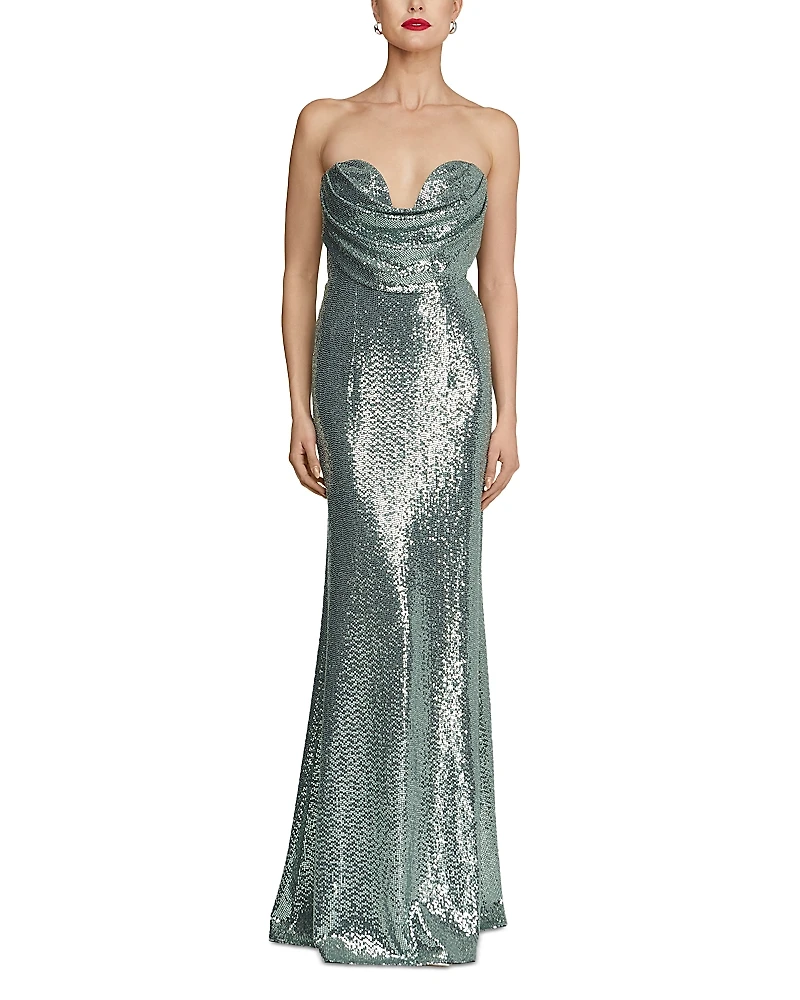 Halston Juliette Disco Jersey Gown