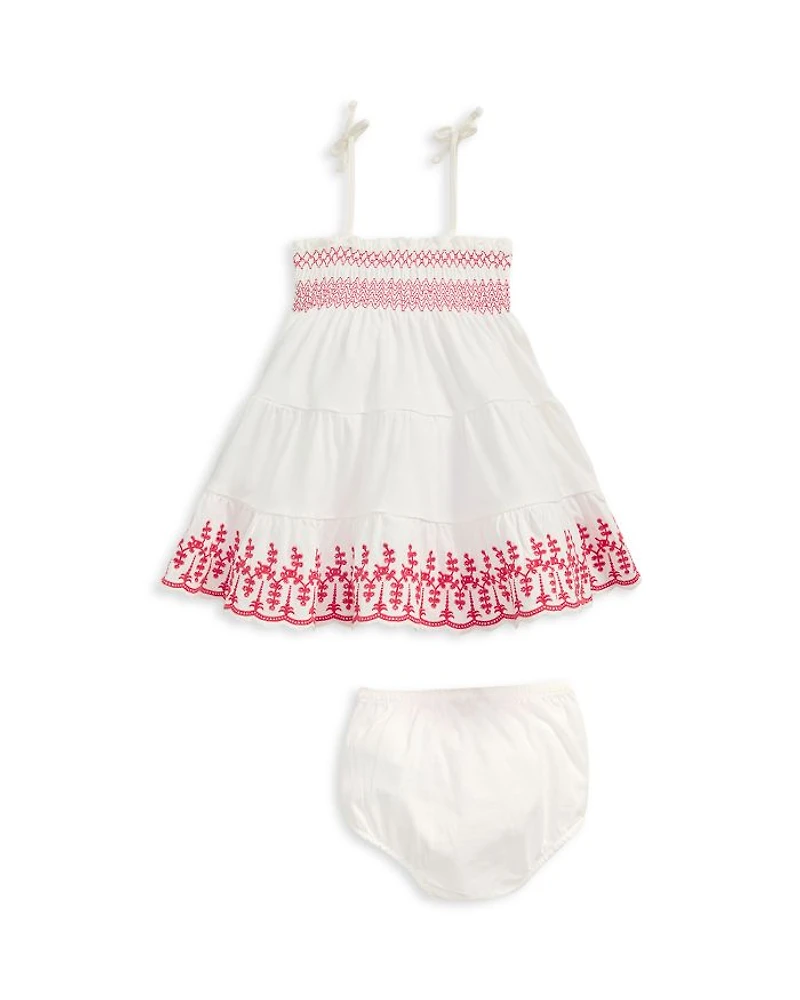 Girls' Eyelet Cotton Jersey Dress & Bloomer - Baby