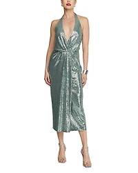 Halston Leonie Disco Jersey Midi Dress
