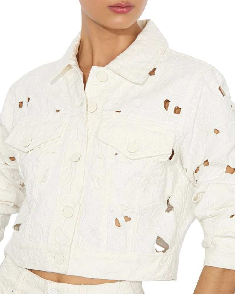 Chloe Embroidered Eyelet Jacket
