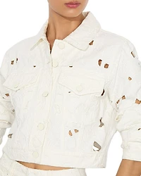Chloe Embroidered Eyelet Jacket