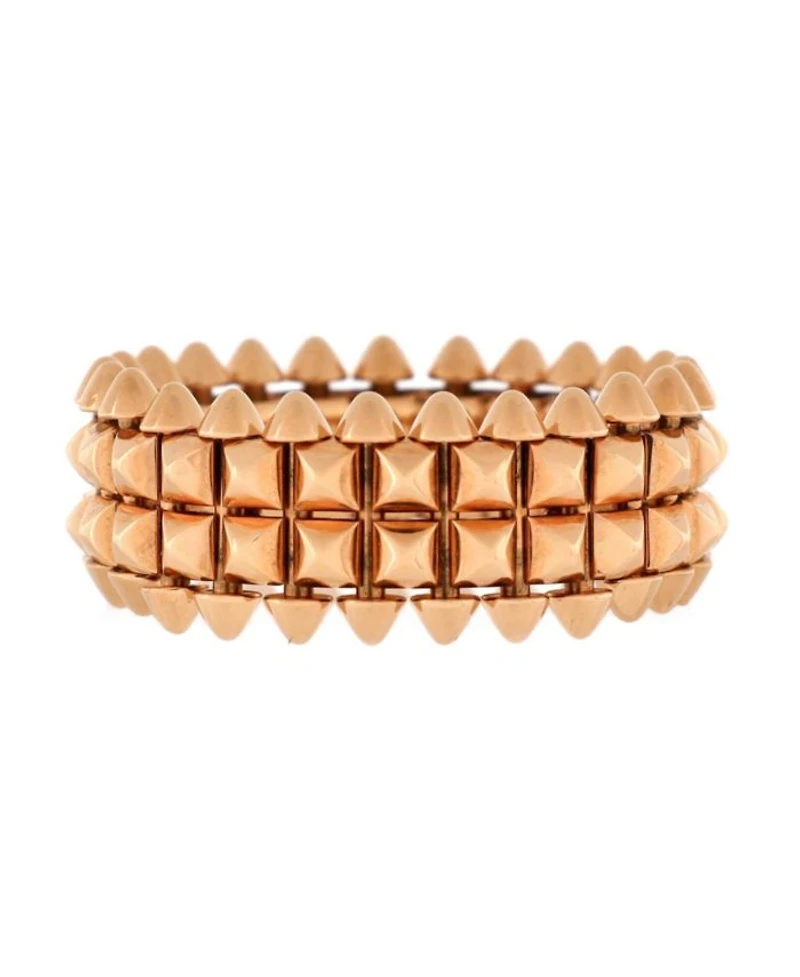 Double Row Clash de Cartier Ring 18K Rose Gold