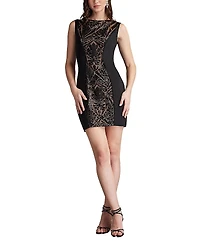 Tadashi Shoji Mel Sequin Panel Mini Dress