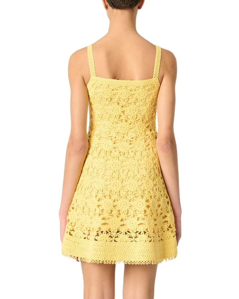 Crochet Strappy Mini Dress