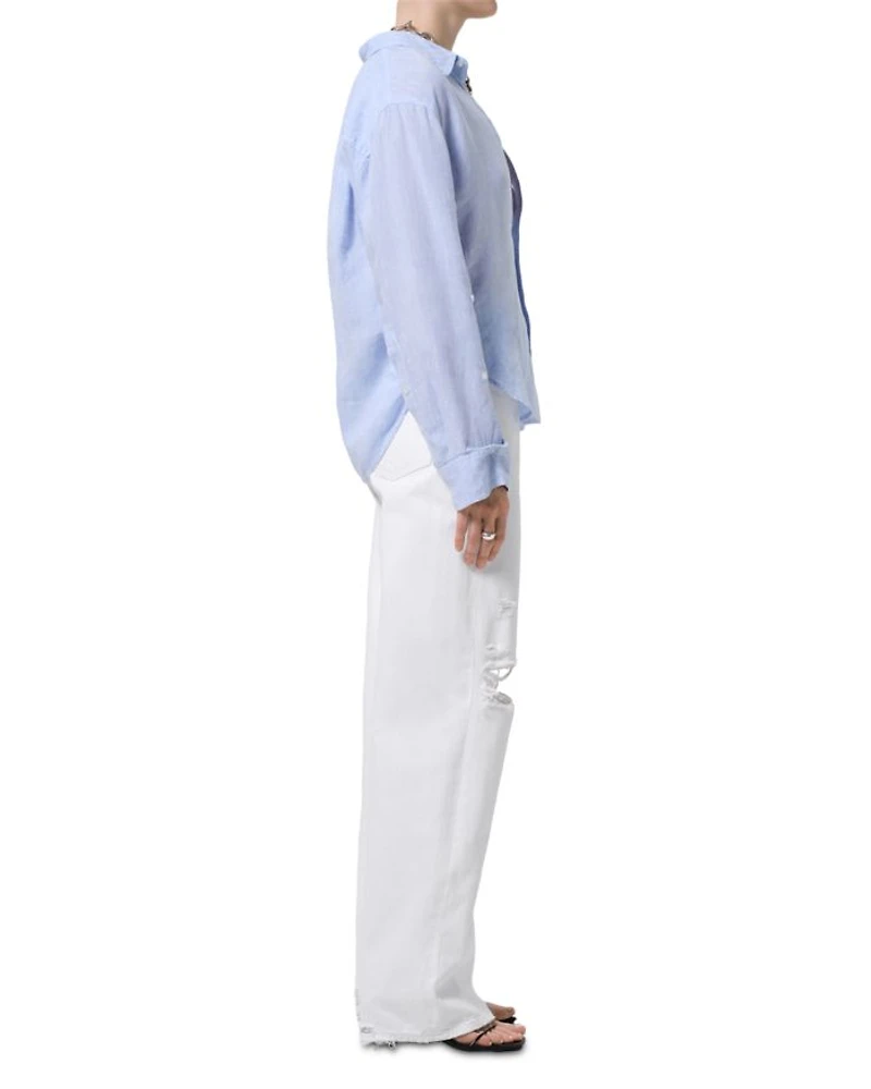 Ayla High Rise Baggy Jeans Zinc