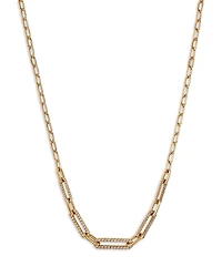 Bloomingdale's Fine Collection Diamond Paperclip Collar Necklace