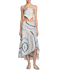 Spiral Motif Maxi Skirt