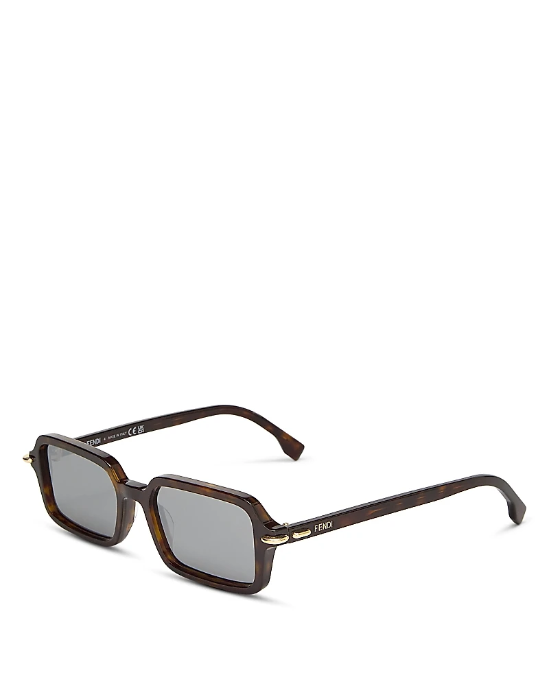 Fendi Selleria Rectangle Sunglasses, 51mm