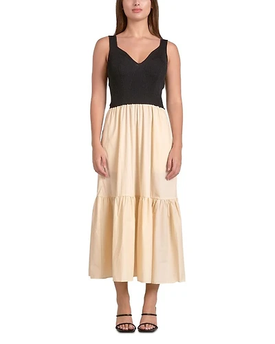 Mixed Media Tank Maxi Dress