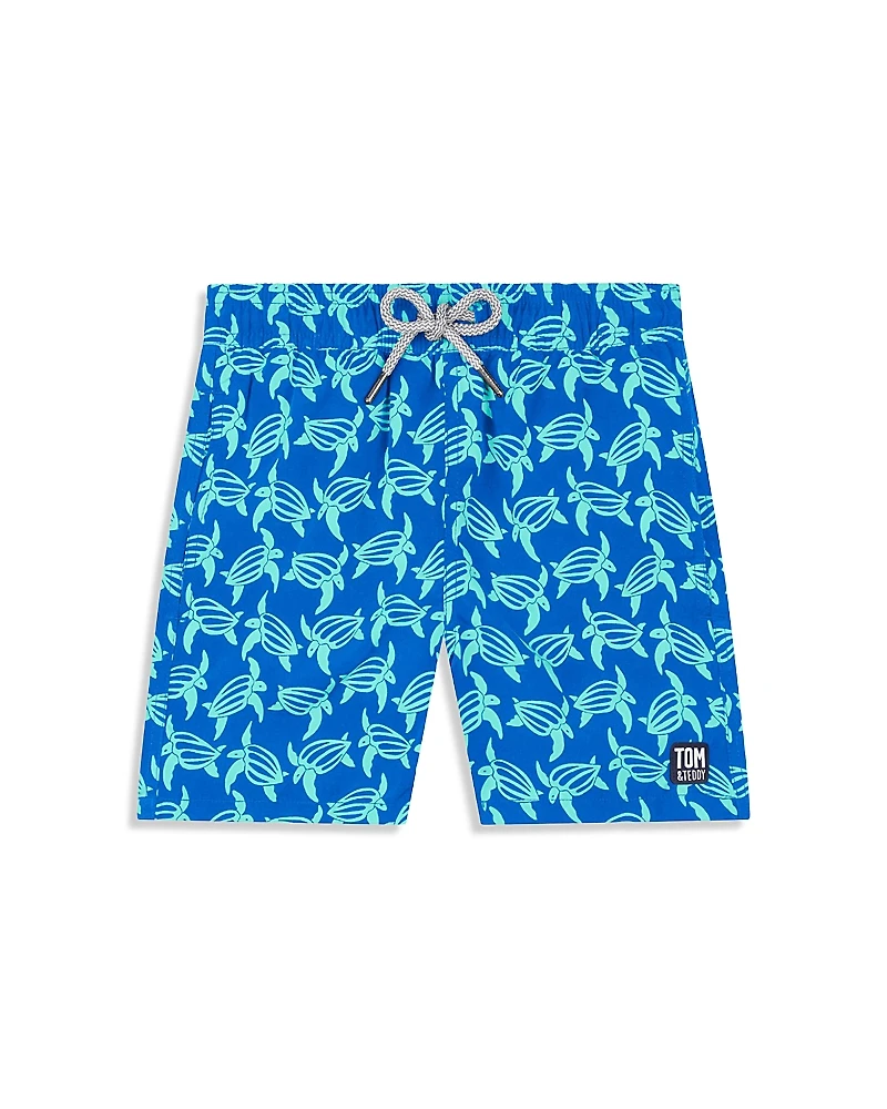 Tom & Teddy Boys' Turtle Swim Trunks - Little Kid