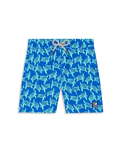 Tom & Teddy Boys' Turtle Swim Trunks - Little Kid