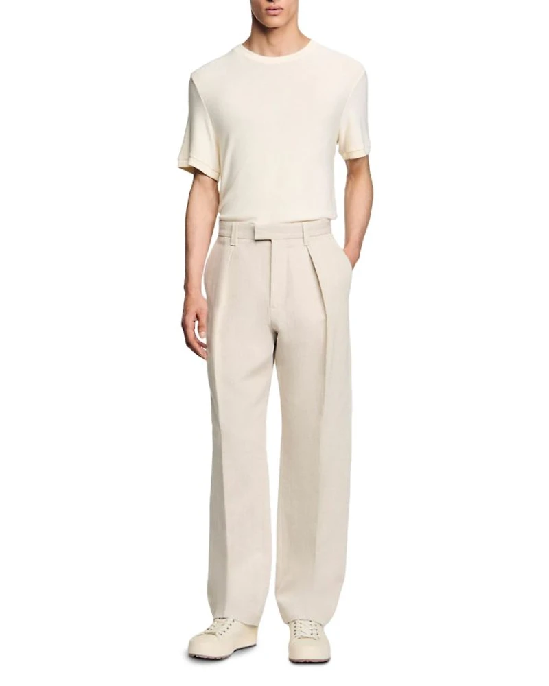Wide Leg Trousers With Creases