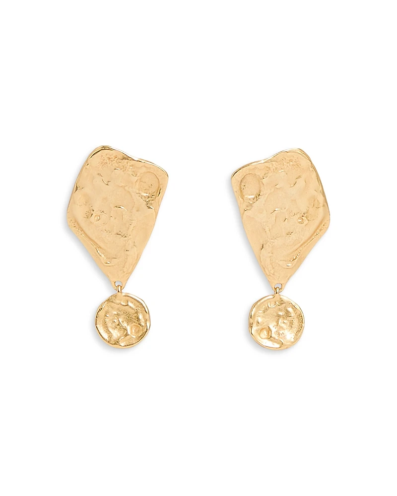 Reiss Mason Molten Drop Earrings
